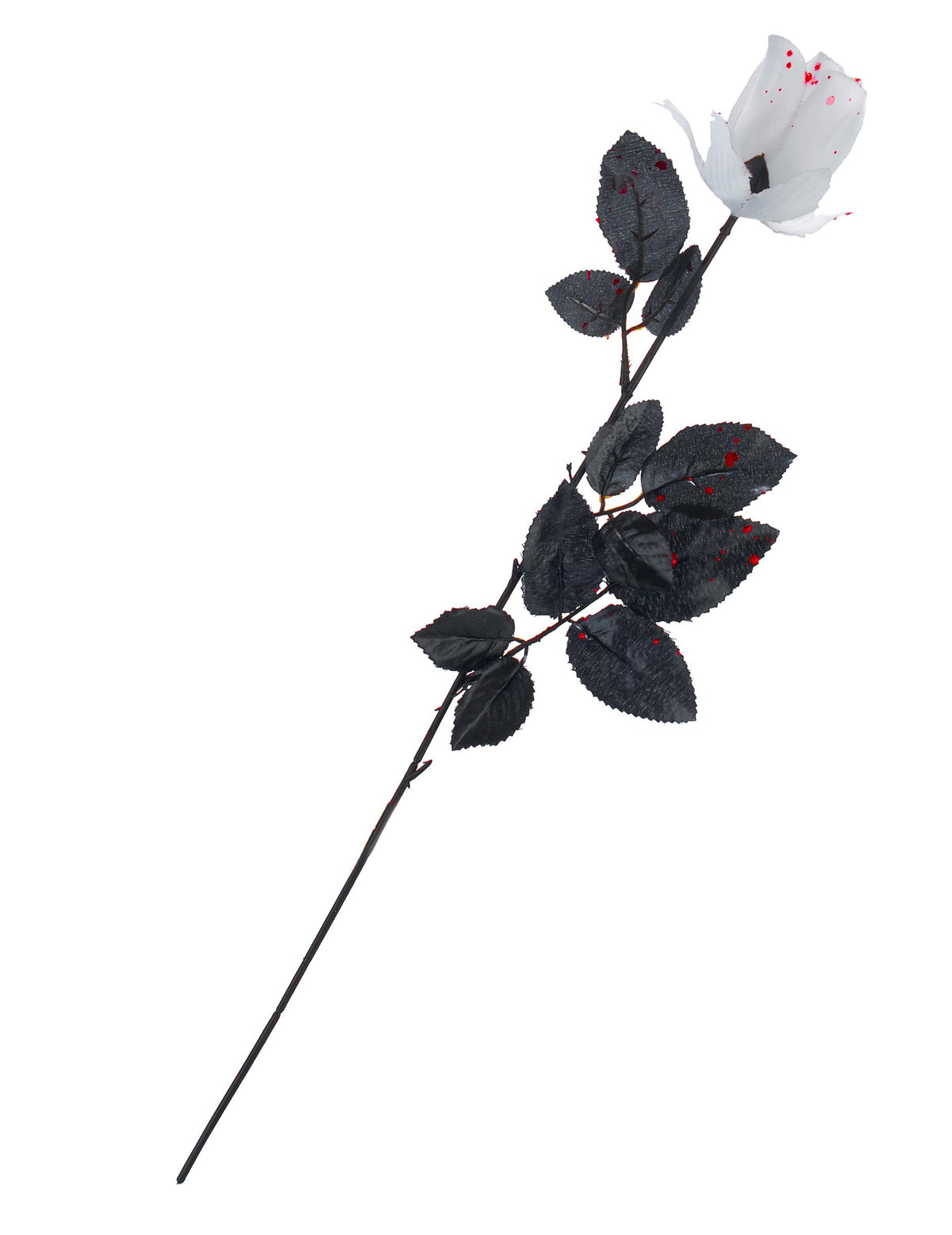 Rose ensanglantée Halloween pour adulte blanche et noire