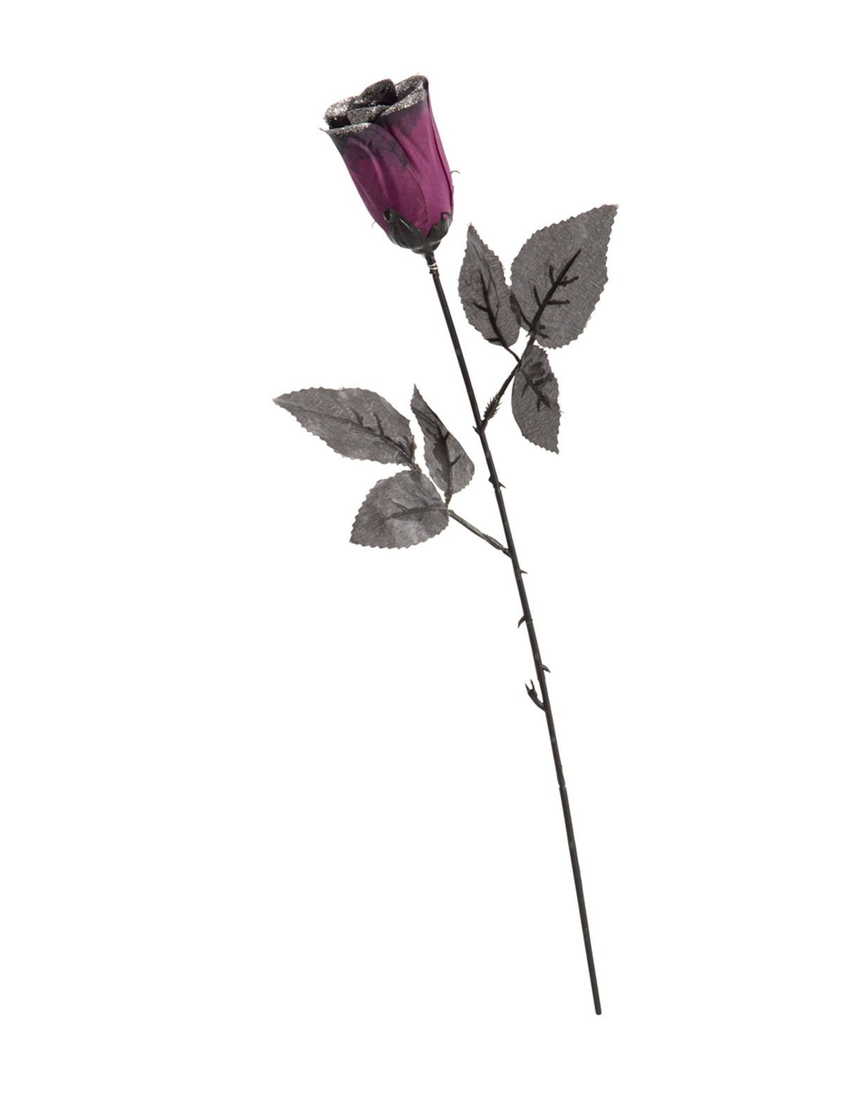 Rose noire et violette pour adulte pailletée