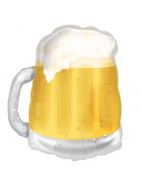 Balão de alumínio caneca de cerveja para festa amarelo