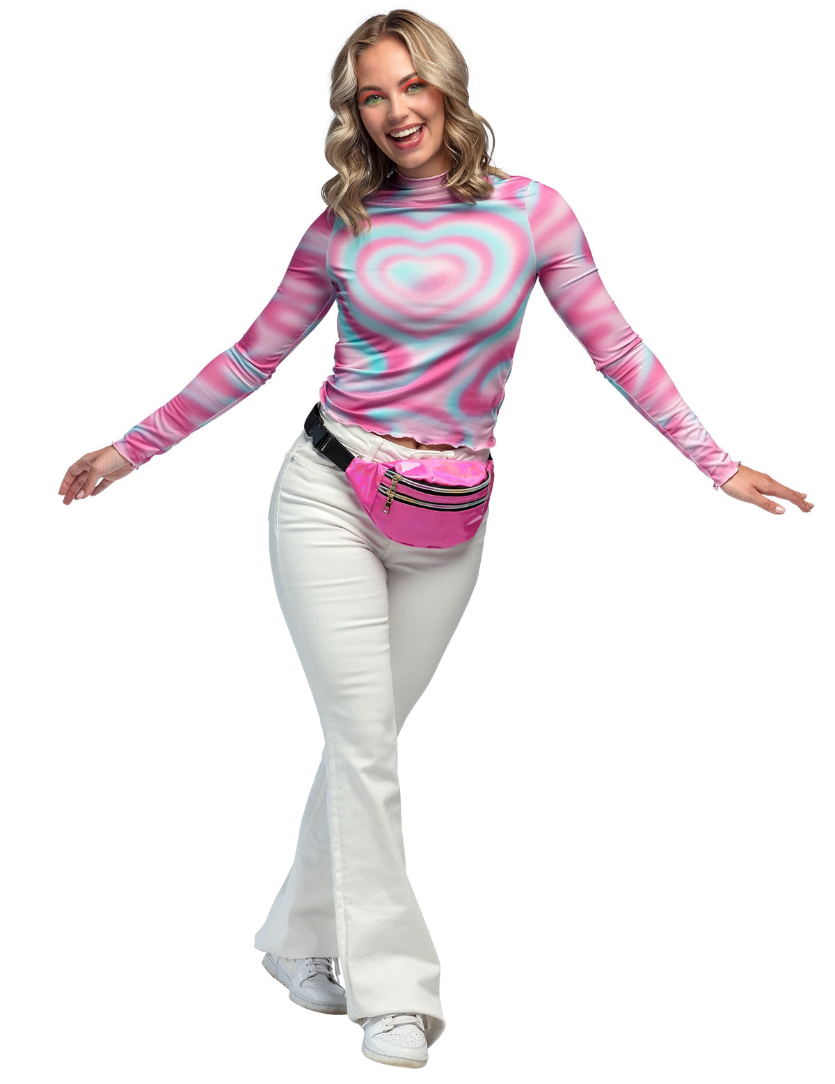 Porté à la taille du sac banane rose pour adulte
