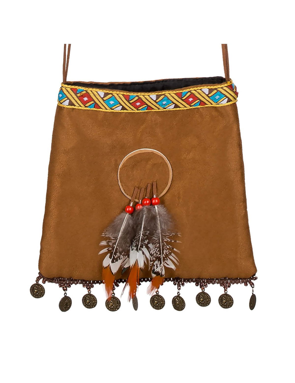 Vue de face du sac indien attrape-rêves