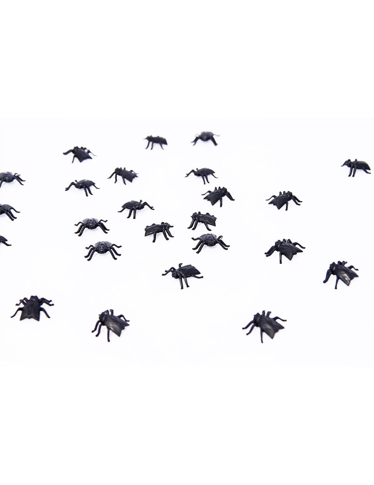 Lot de 24 mouches Halloween pour décoration noires