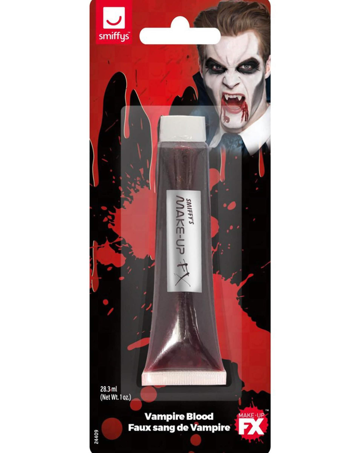 Sangue em tubo de vampiro para adulto vermelho 28,3ml