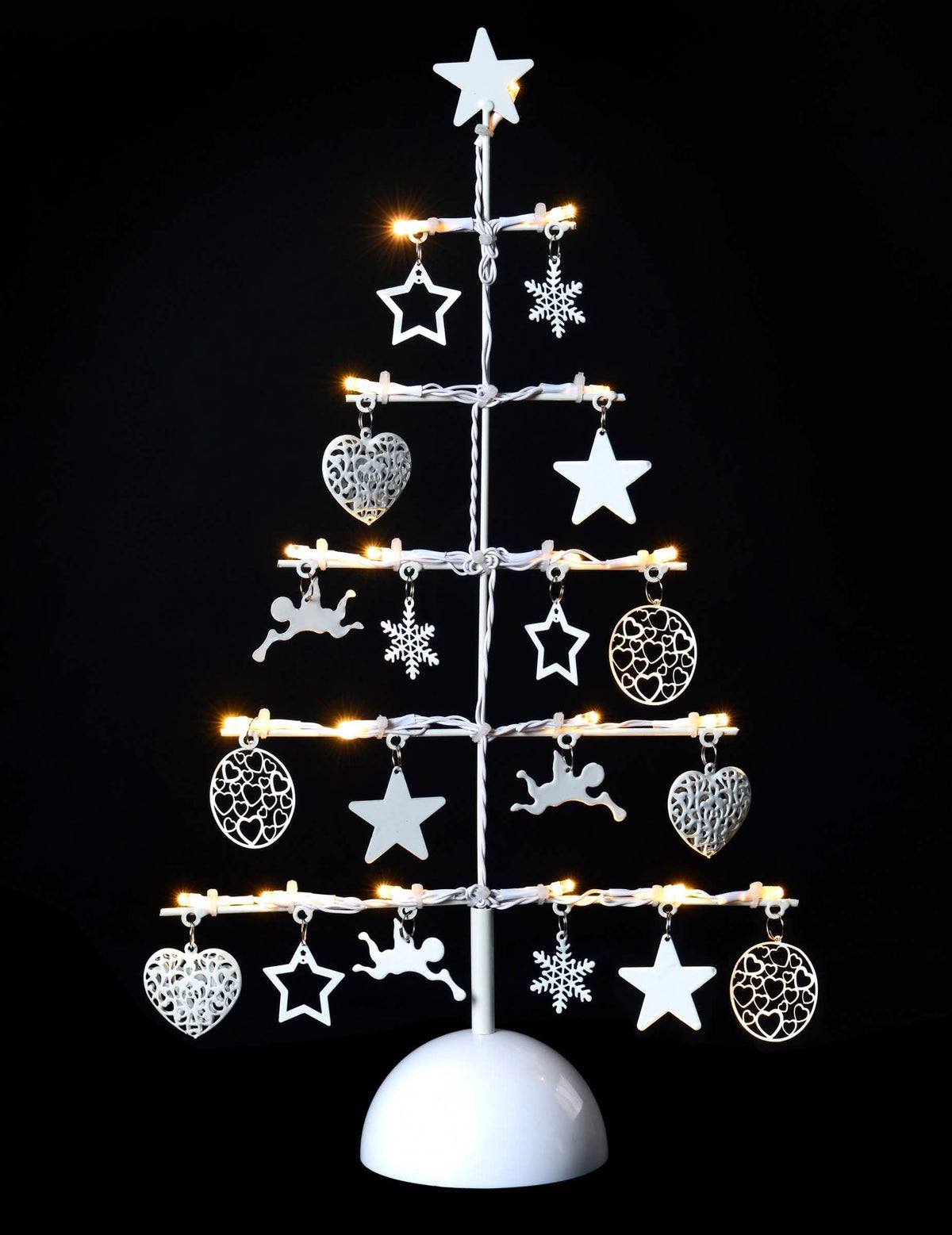 Decoração de árvore luminosa para a casa branco com 19 LEDs