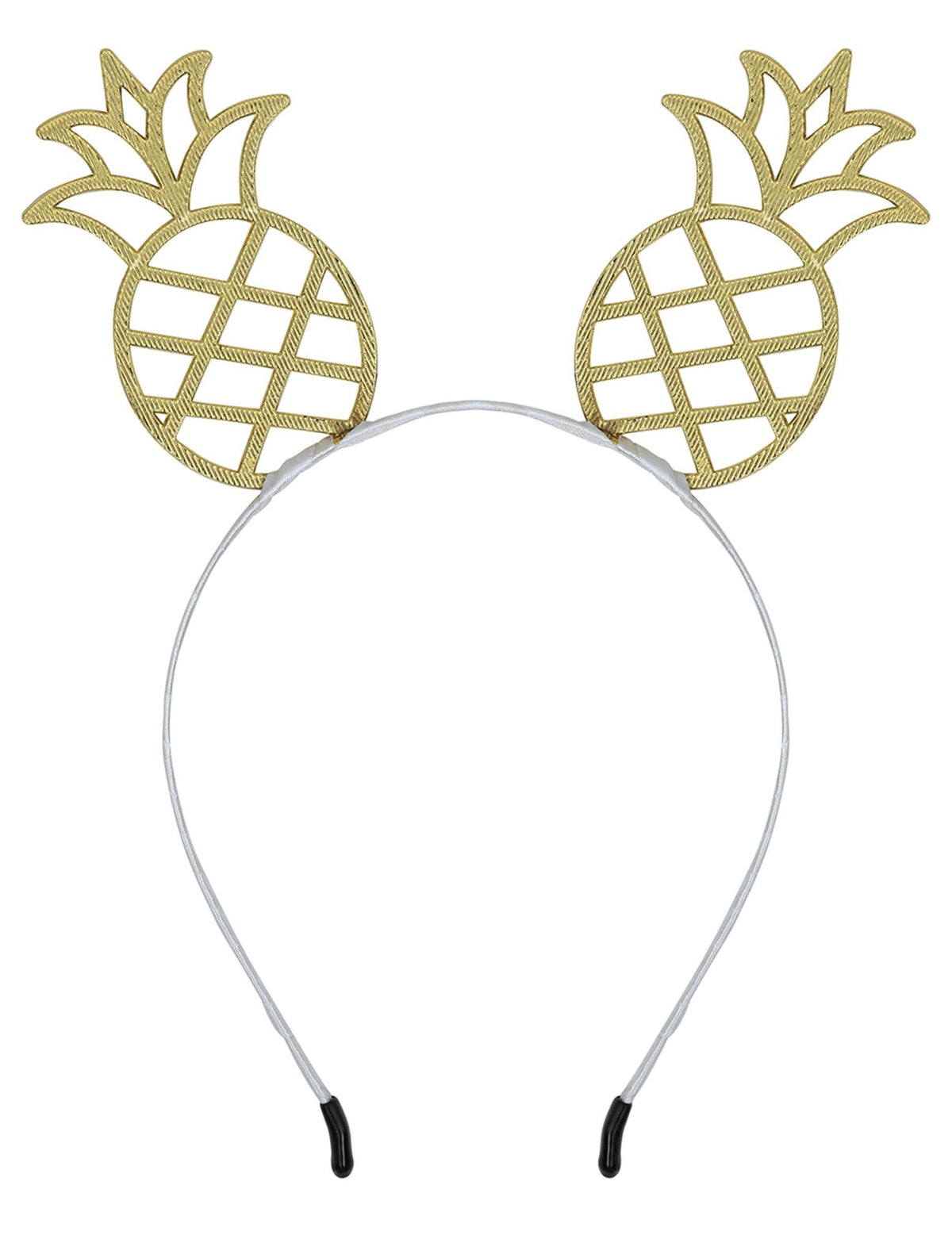 Vue d'ensemble du serre-tête ananas en métal pour adulte