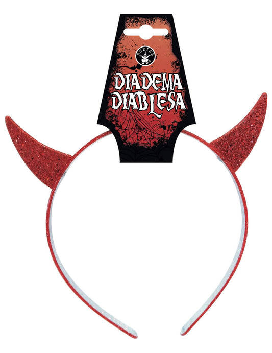 Détail de l'emballage du serre-tête diablesse pour fille