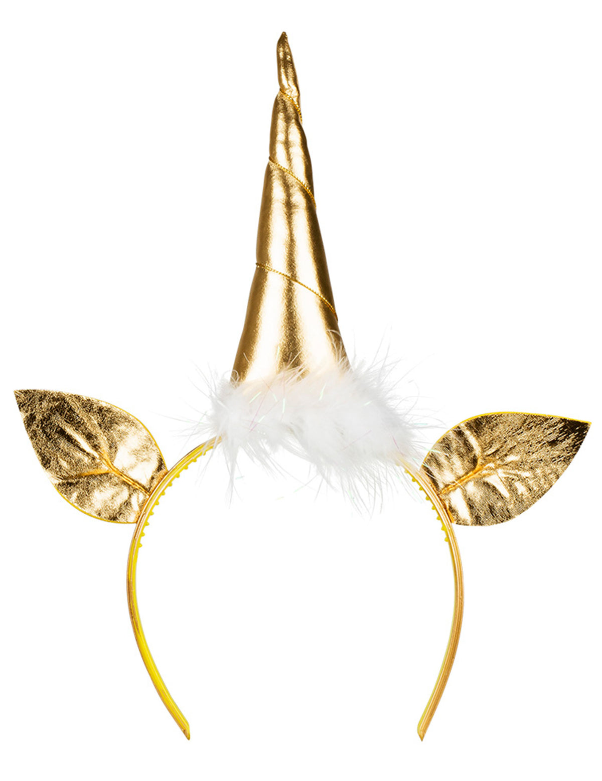 Détail de la corne et des oreilles du serre-tête licorne