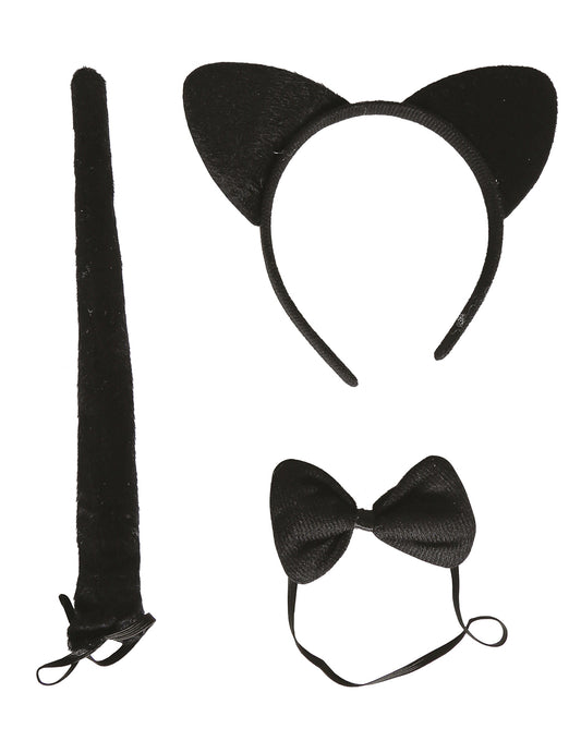 Conjunto de gato preto para adulto