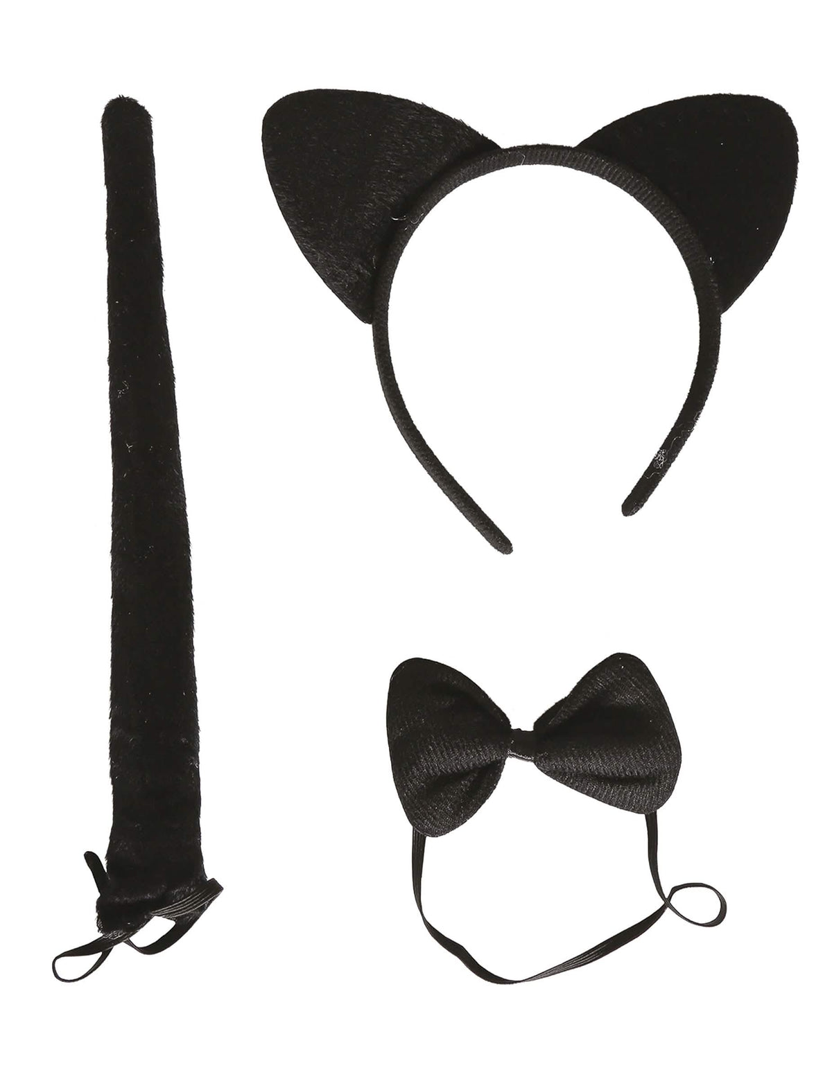 Conjunto de gato preto para adulto