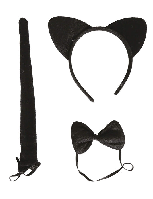 Conjunto de gato preto para adulto