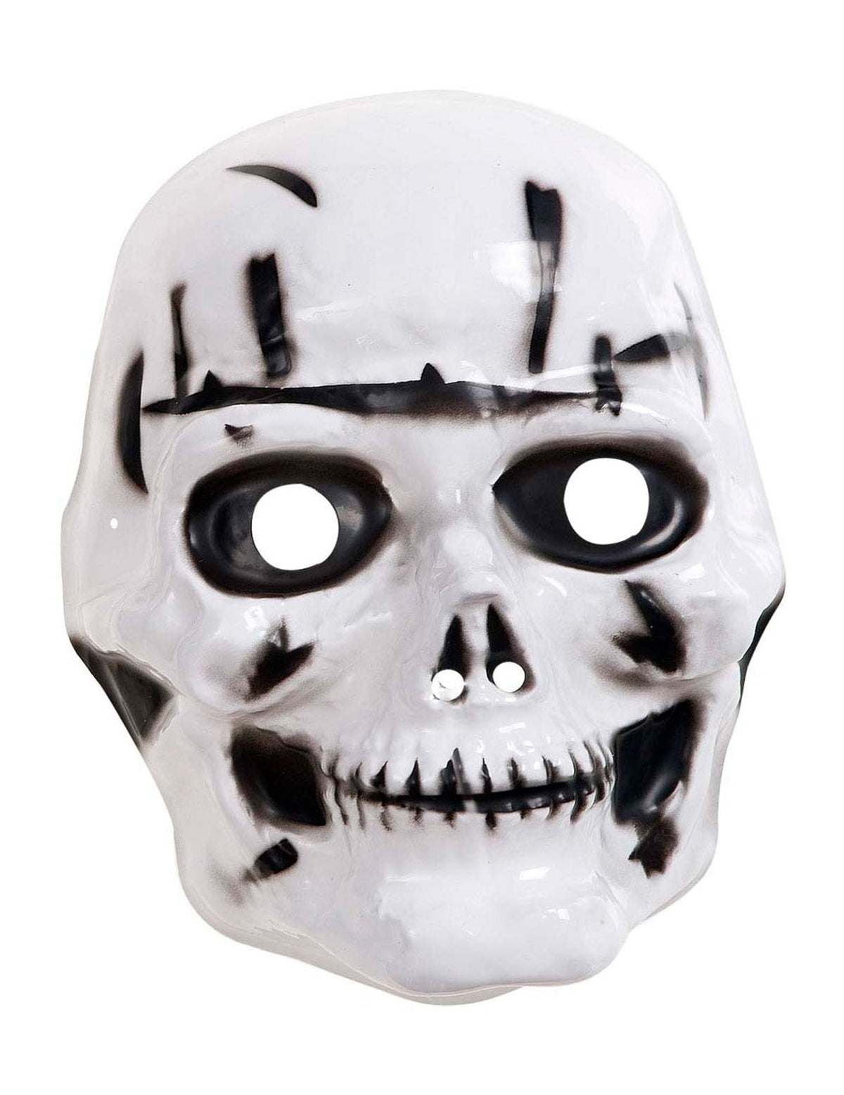Masque squelette-tête de mort pour enfant blanc et noir