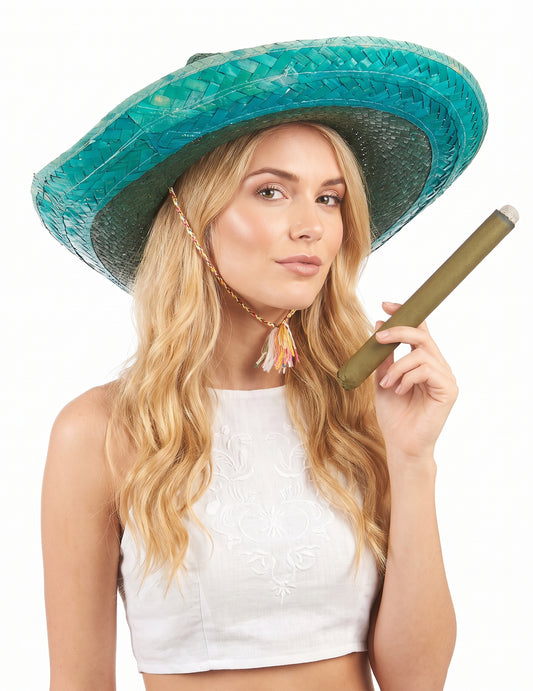 Sombrero mexicano verde adulto