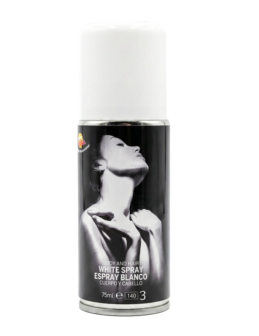 Spray corporal de purpurina branca 75 ml