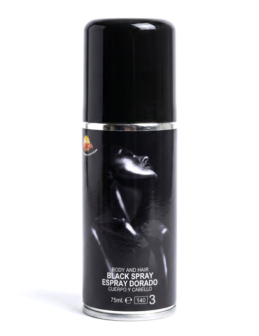 Spray corporal de purpurina preta 75 ml