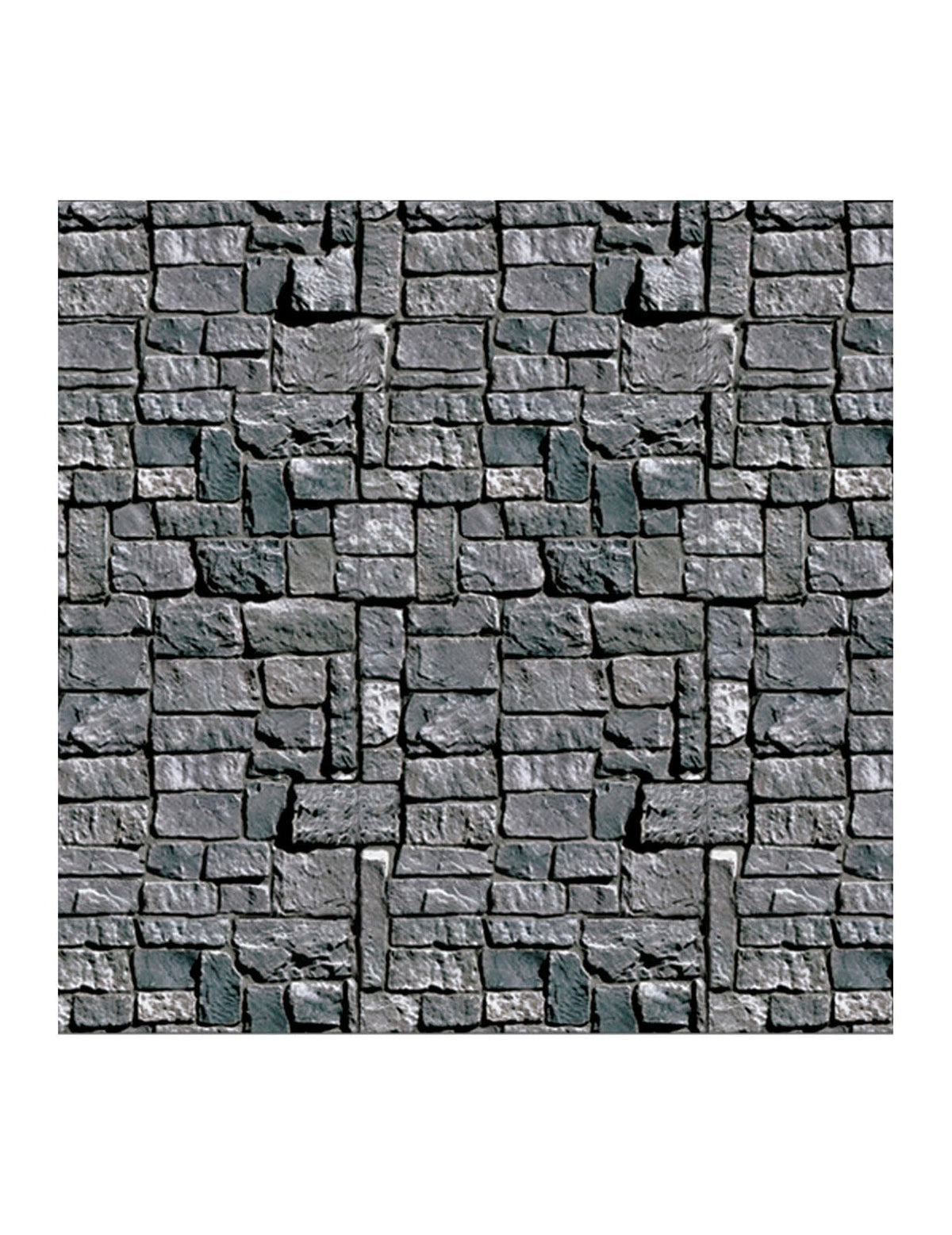 Décoration mur de pierre pour Halloween gris