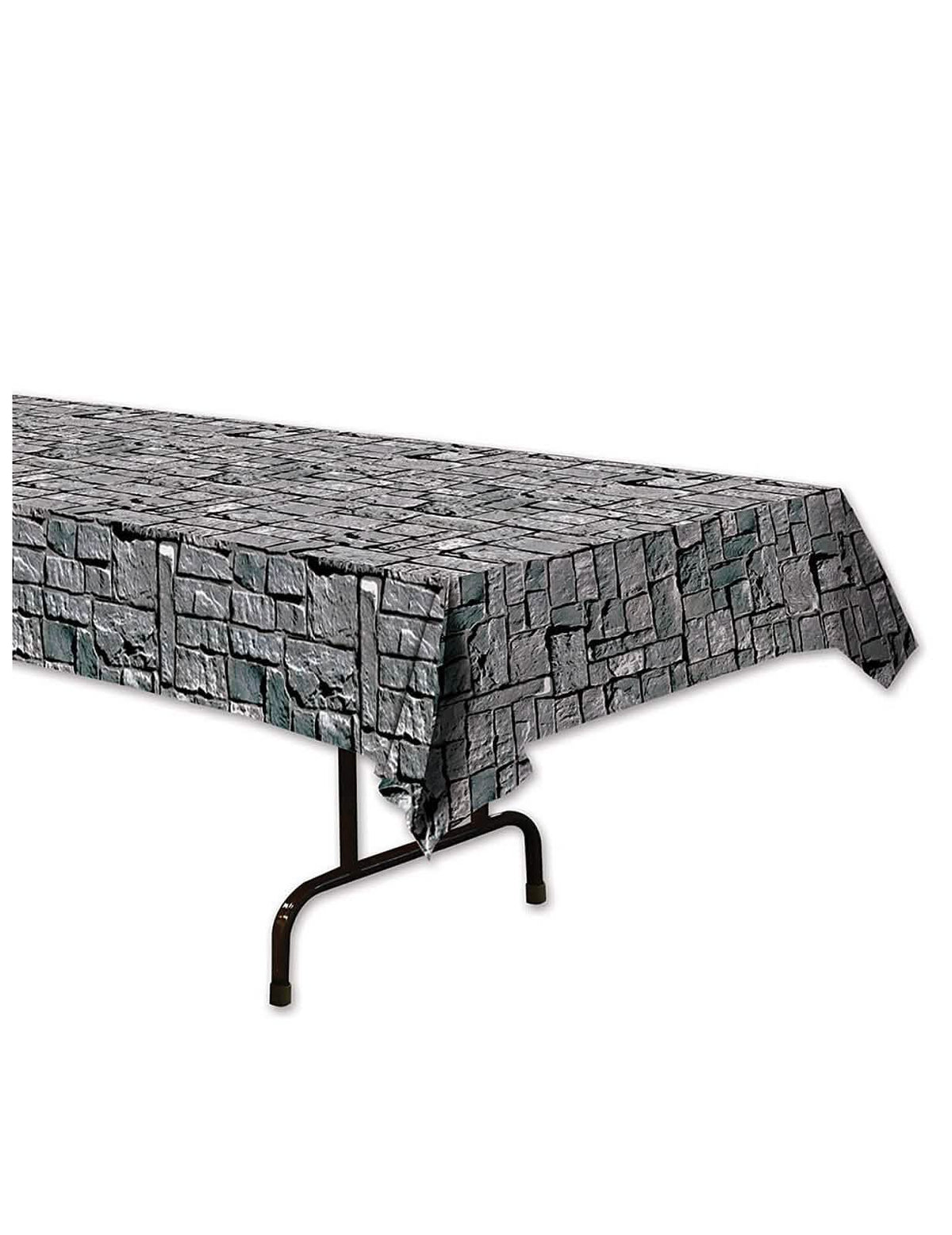 Toalha de mesa efeito pedras para decoração cinzentas