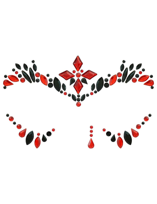 Adesivos de strass de bobo da corte diabólico