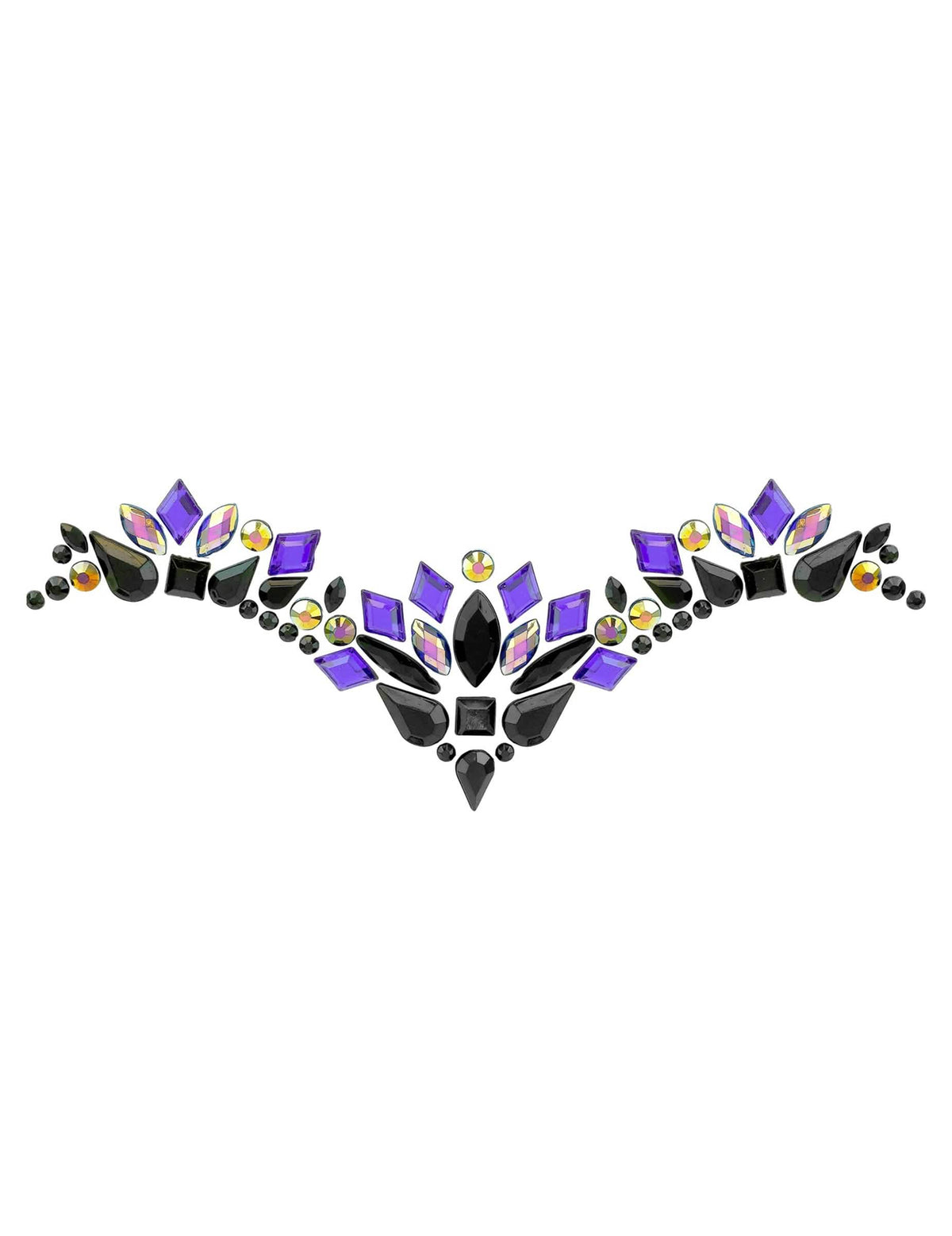 Strass adesivos rainha malvada preto e roxo