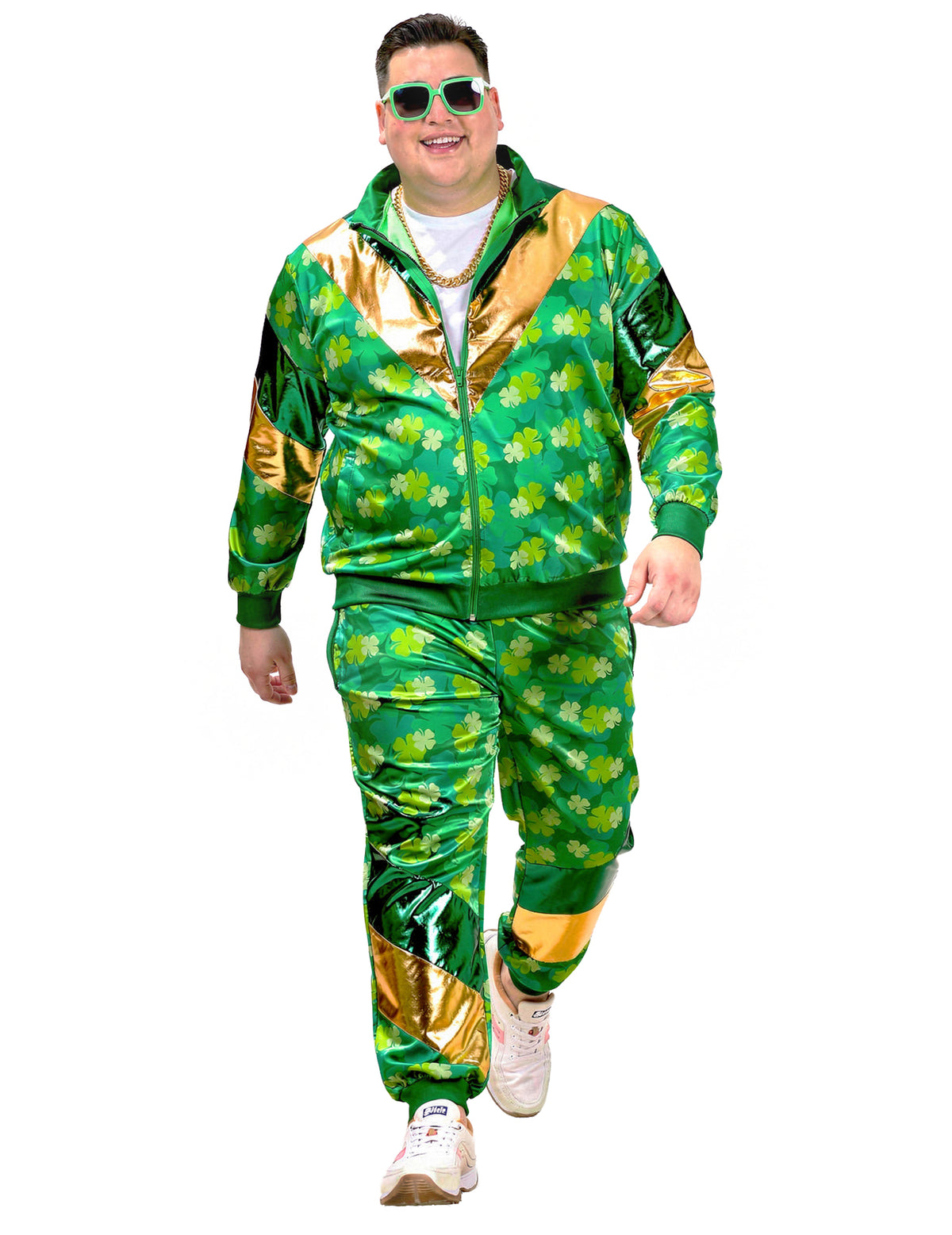 Vue de face du survêtement à trèfles Saint Patrick