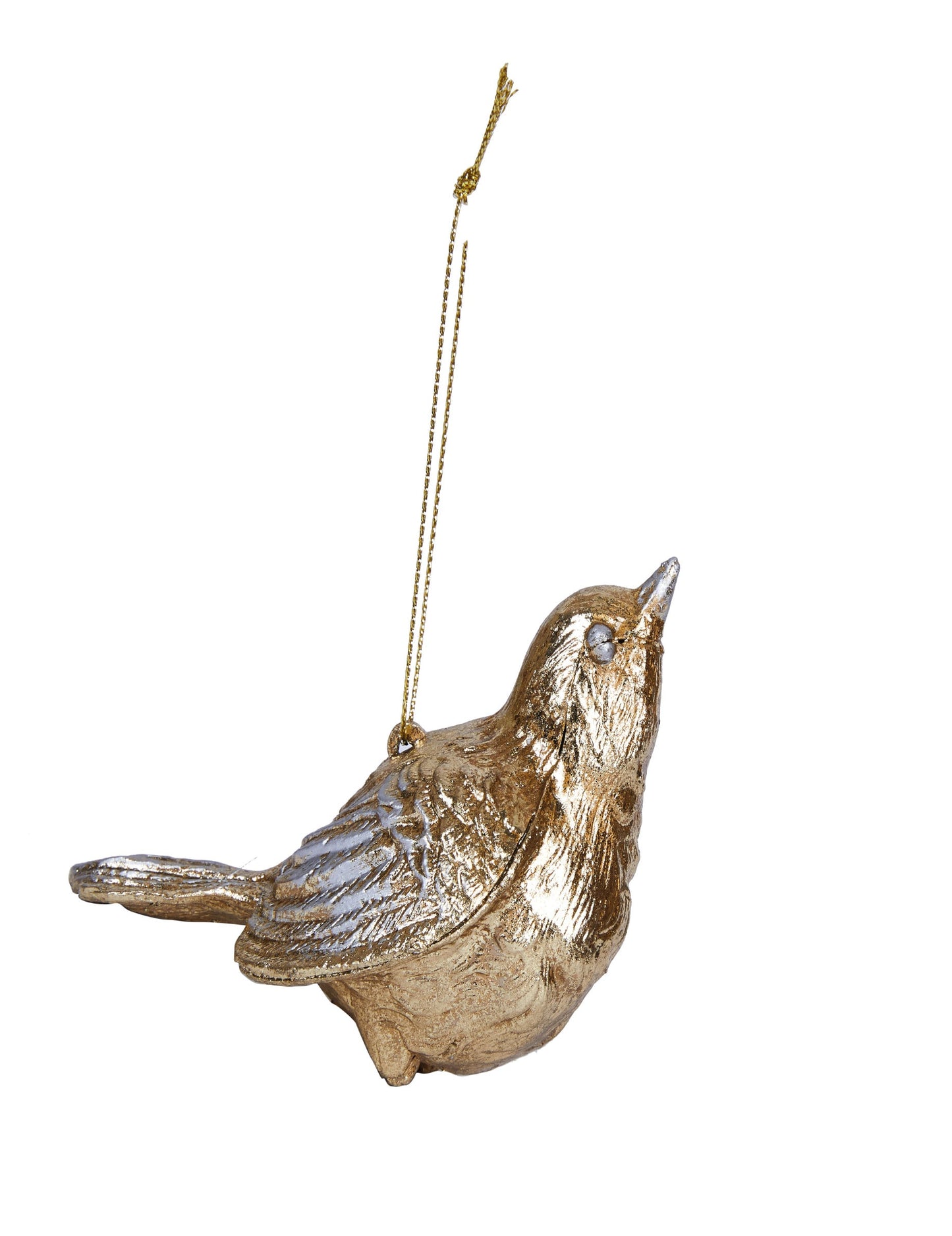 Suspension pour sapin oiseau pour décoration chic doré