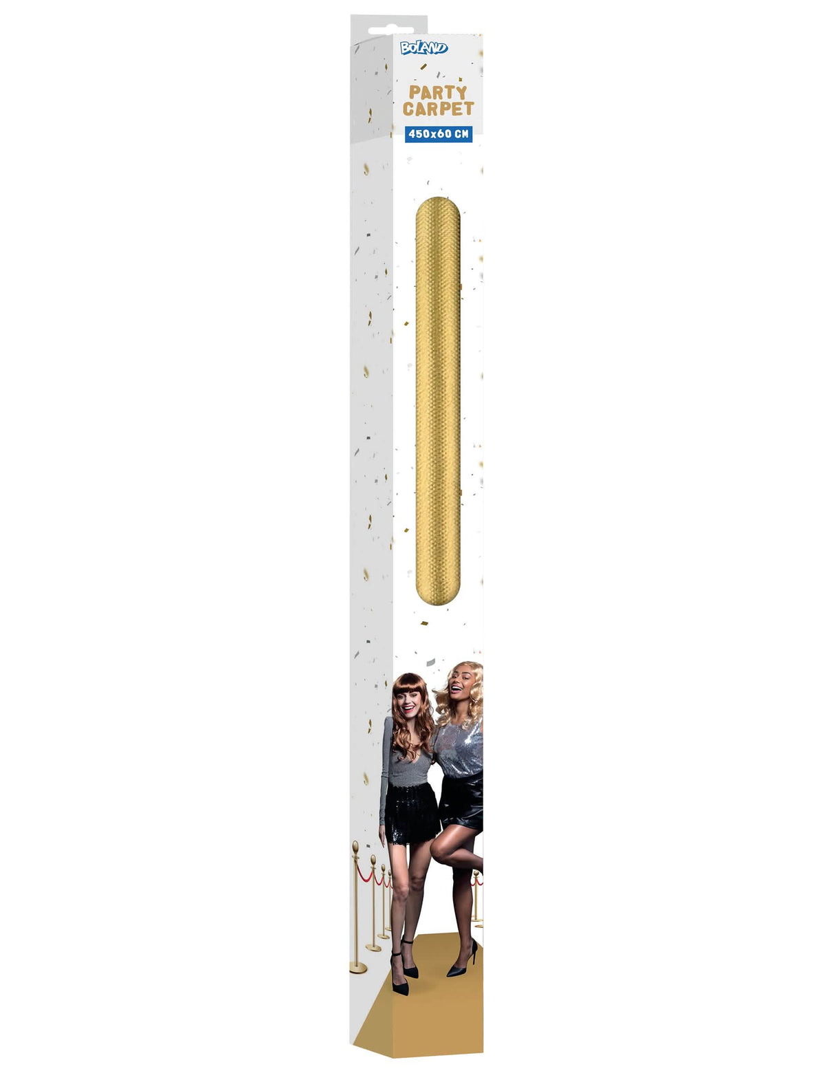 Emballage du tapis doré pour fête scintillant