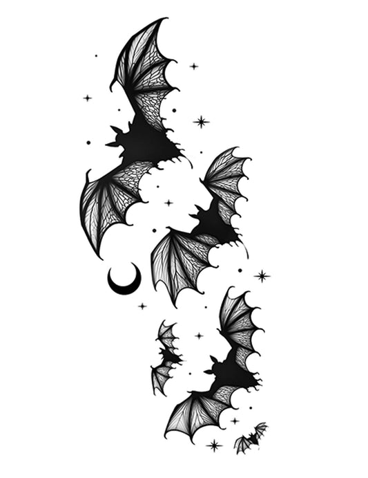 Tatuagens de morcegos para adulto