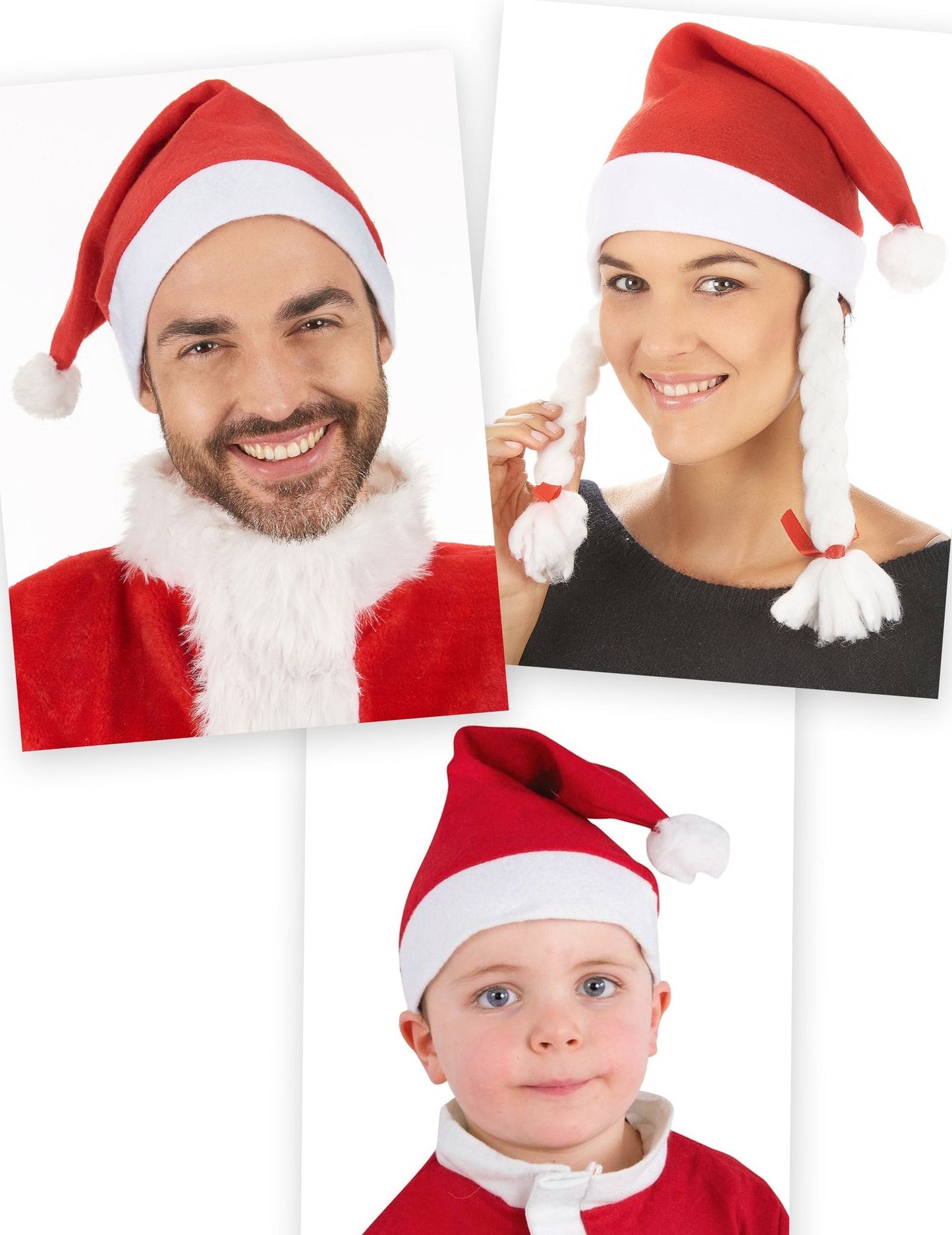 Pack familia gorros de Pai Natal