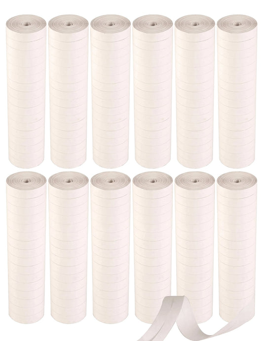 12 Rolos de serpentinas brancas