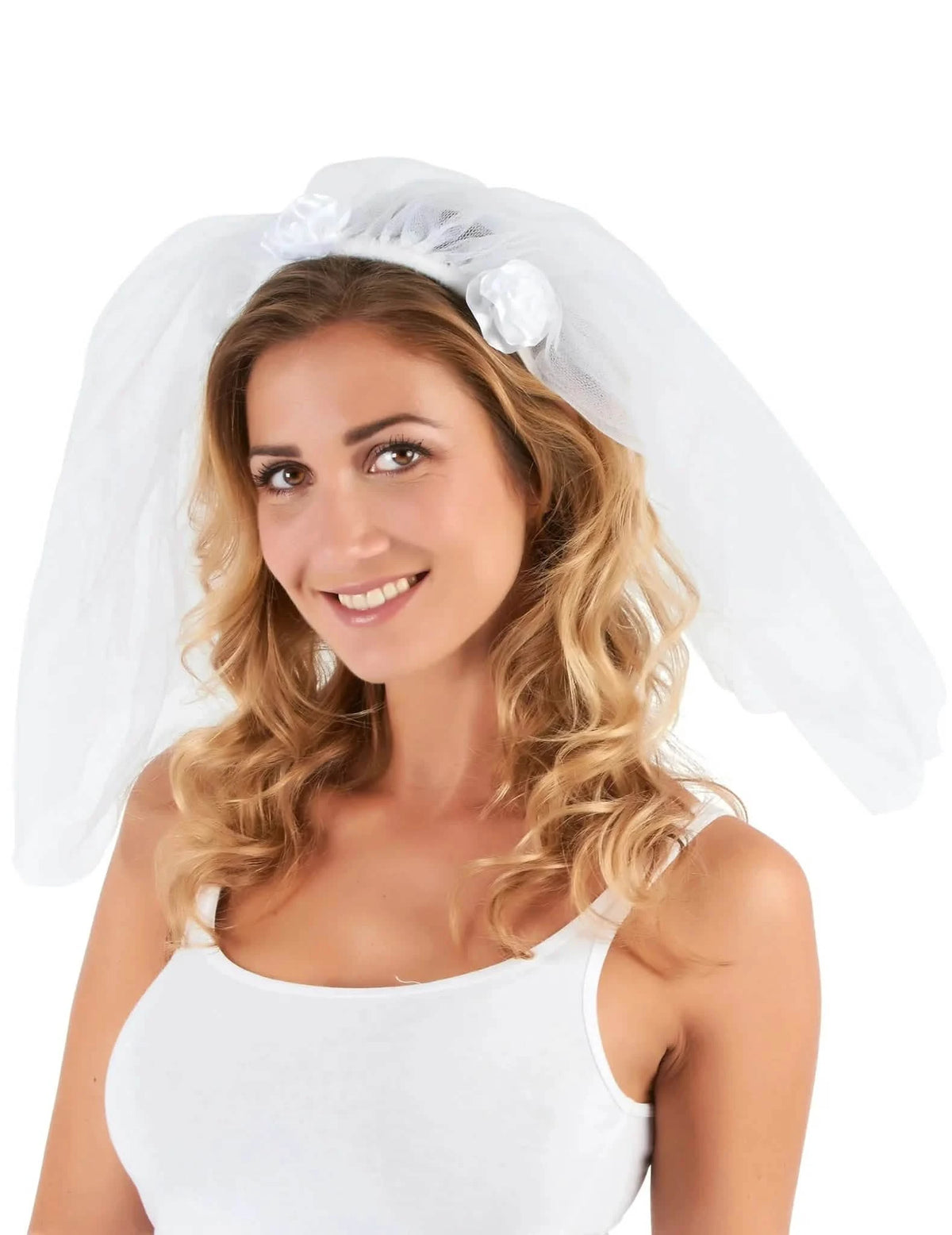 Conjunto de acessórios faixa e véu de noiva mulher