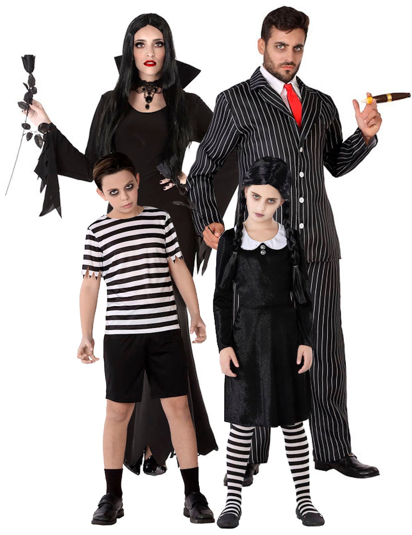 Disfarce de família gótico Halloween