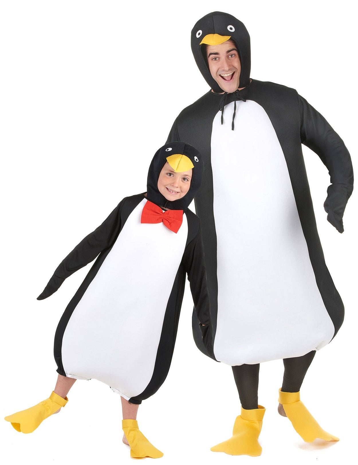 Disfarce de sacal pinguim pai e filho
