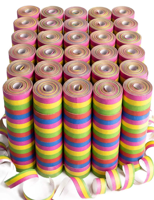30 rolos de serpentinas 4 m
