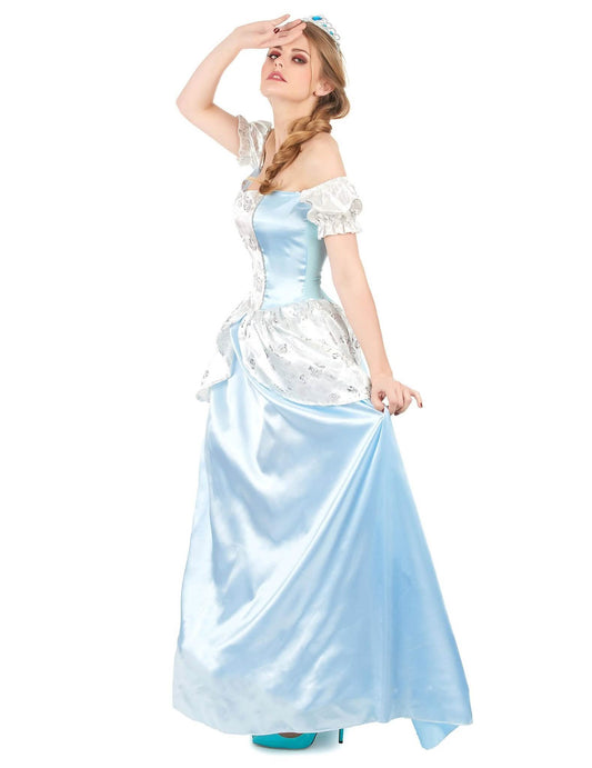 Fato de princesa azul para casal mãe e filha
