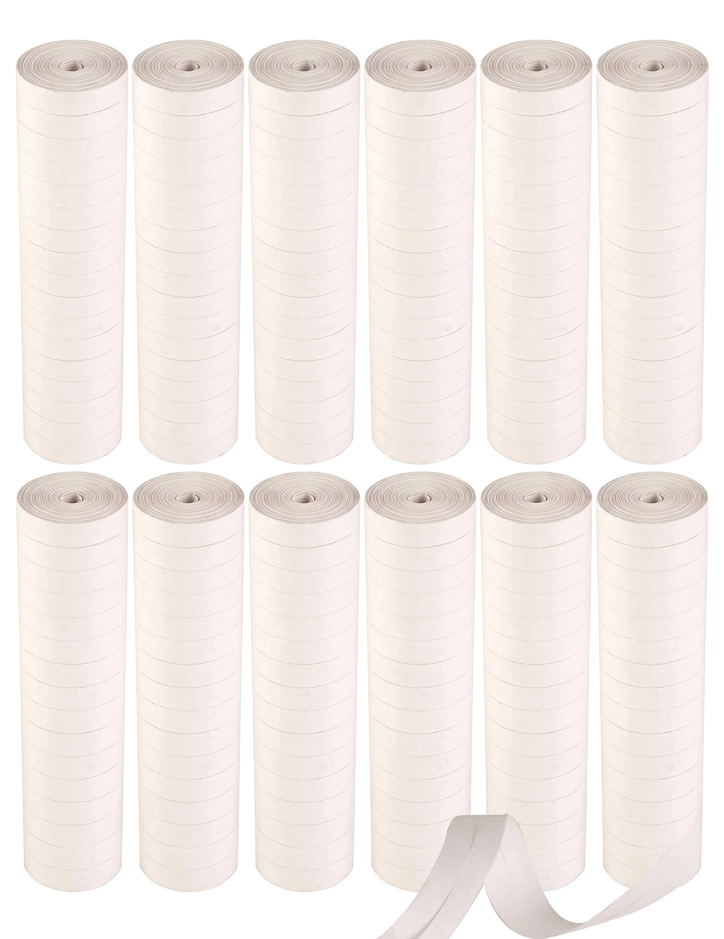 12 Rolos de serpentinas brancas