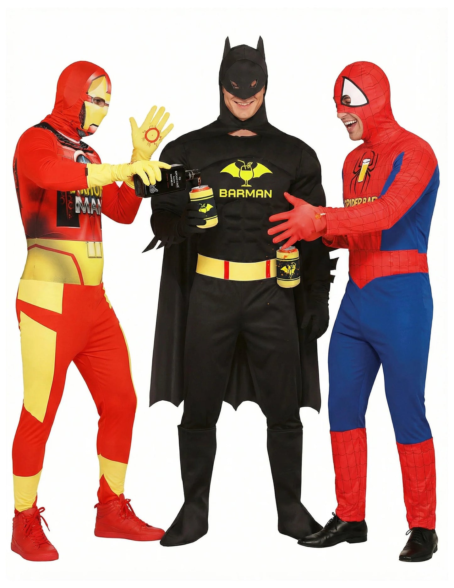 Fato de grupo humorístico super-heróis para adultos