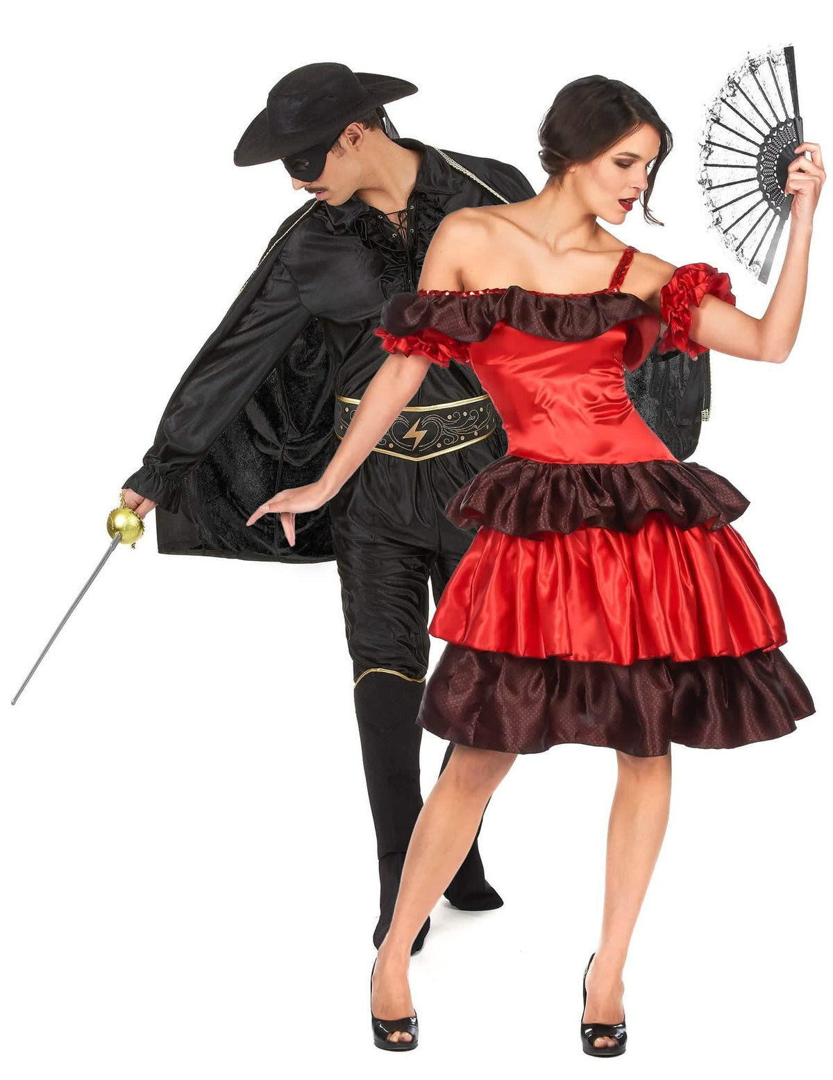 Fantasia de casal vigilante e sua esposa