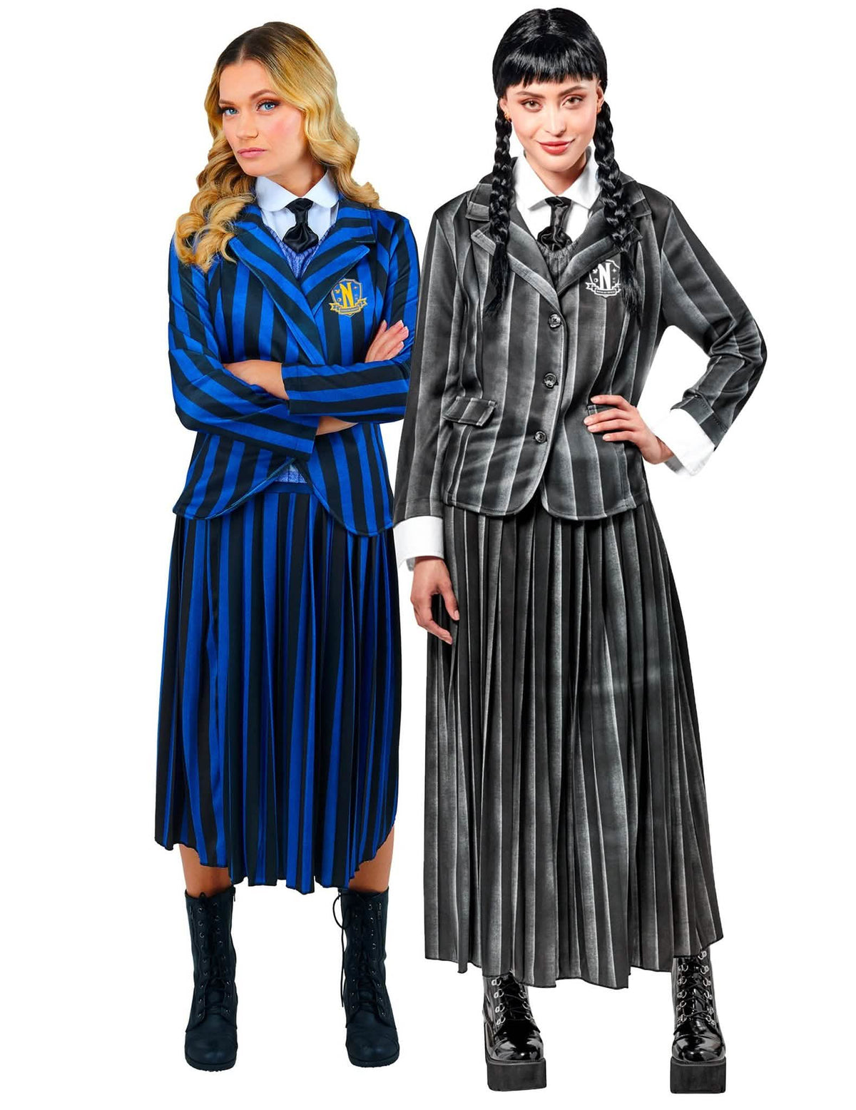 Disfarce de casal do uniforme escolar de Wednesday Addams™