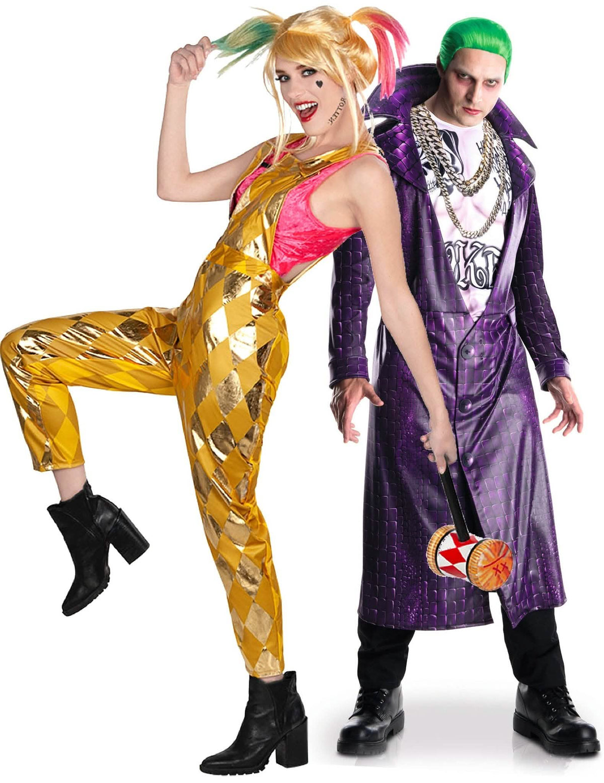 Disfarce de casal Harley Quinn Birds of Prey™ e Joker Suicide Squad™