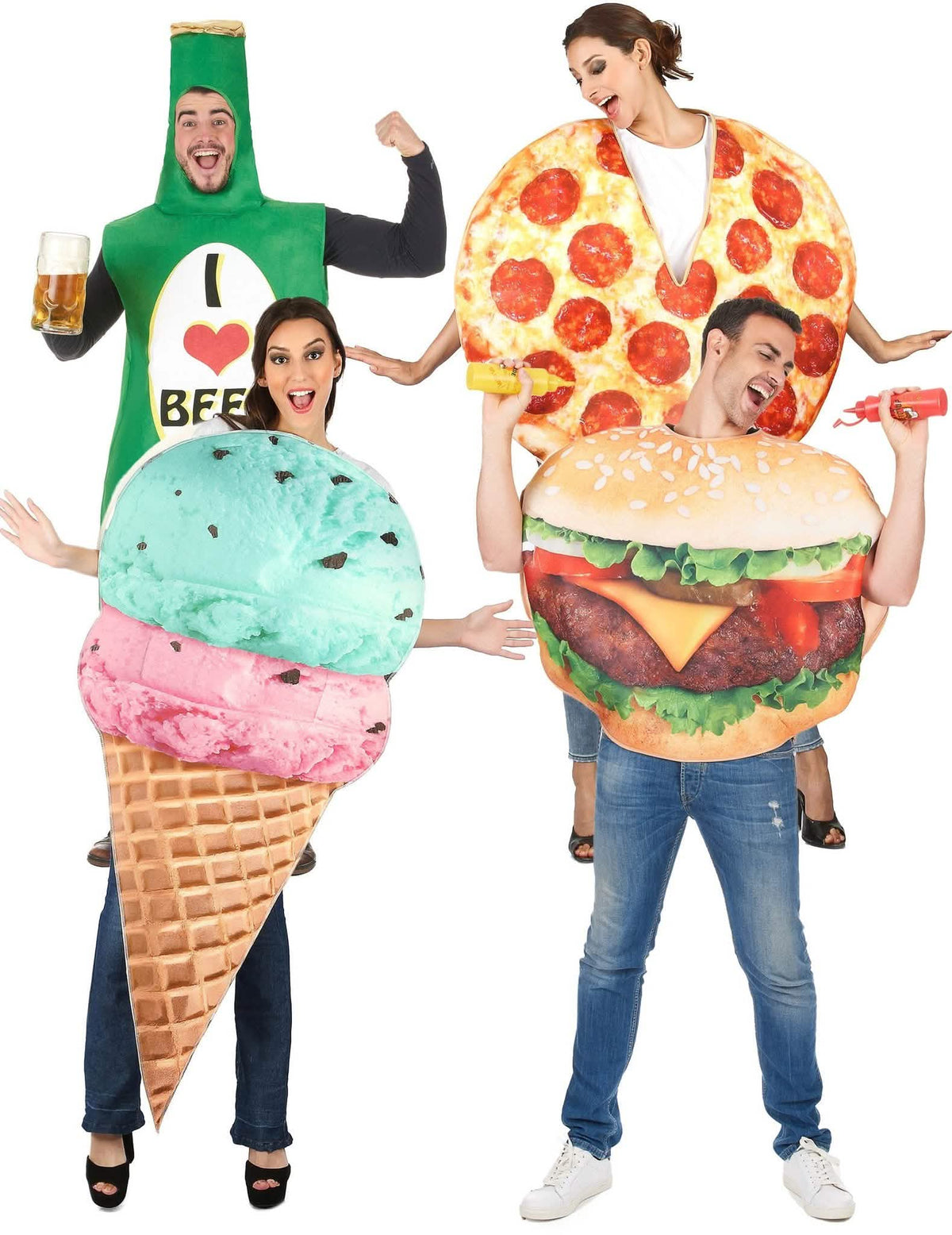 Disfarce de fast-food para grupo