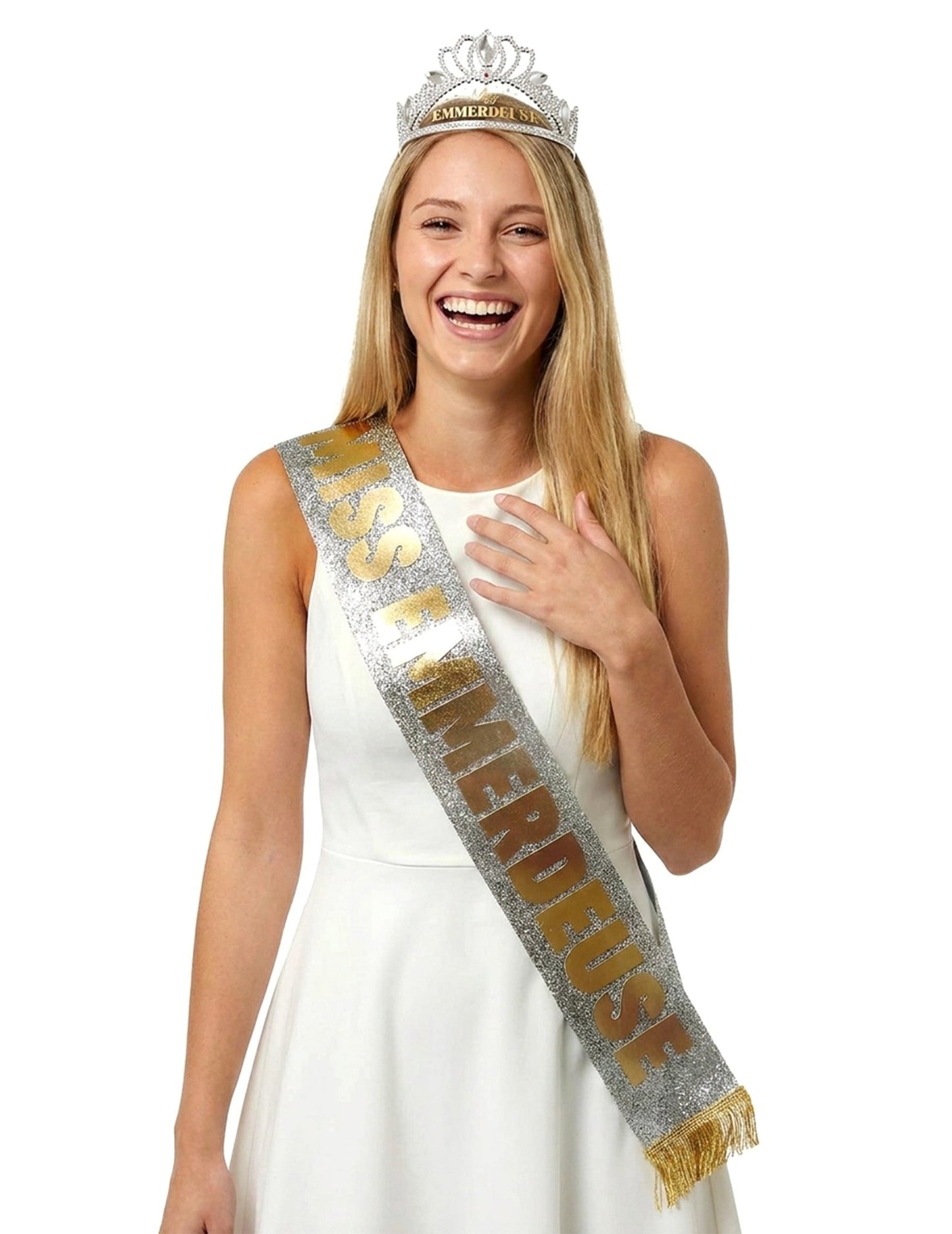 Set acessórios Miss Maçadora faixa e diadema