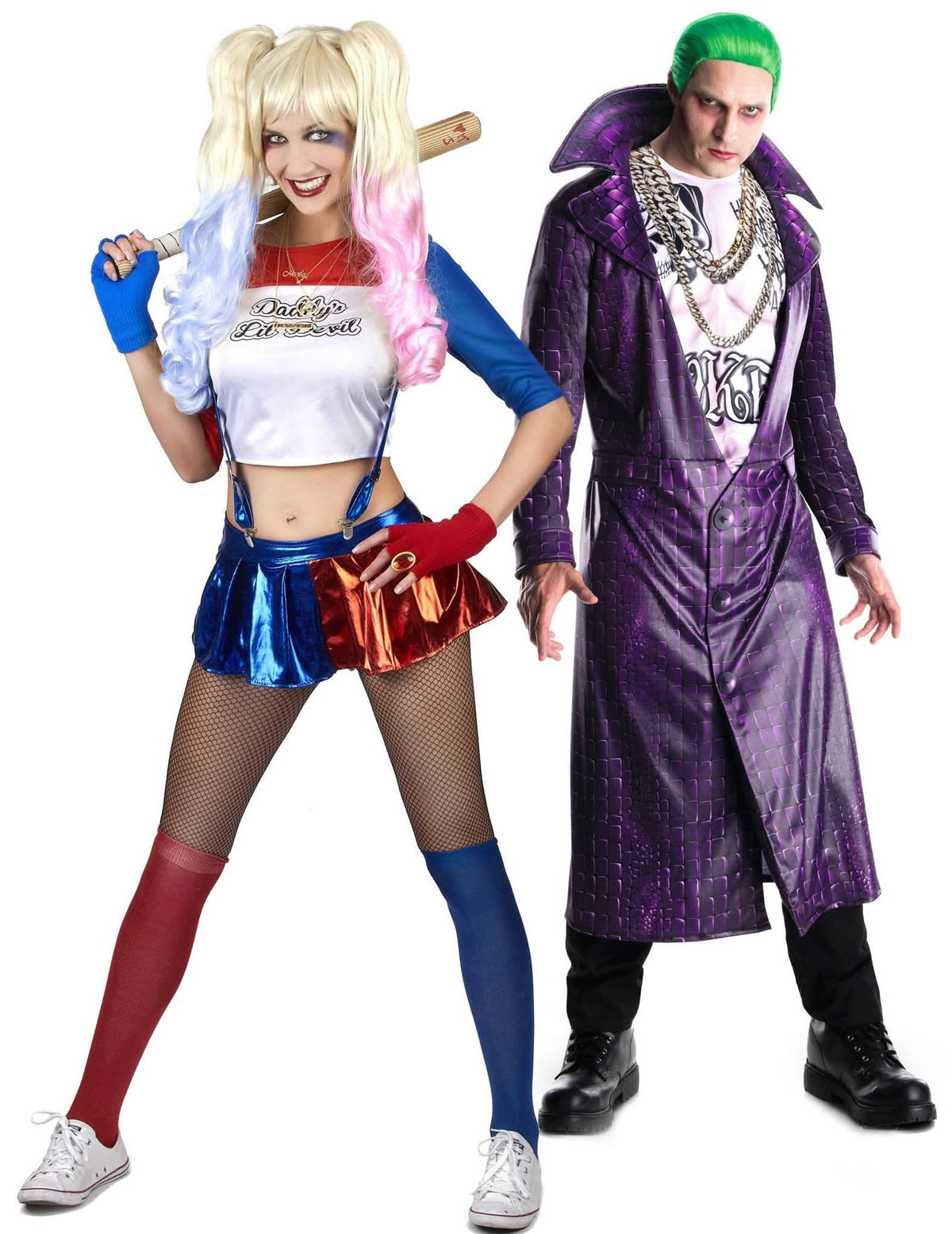 Disfarec casal Joker e parceira adulto