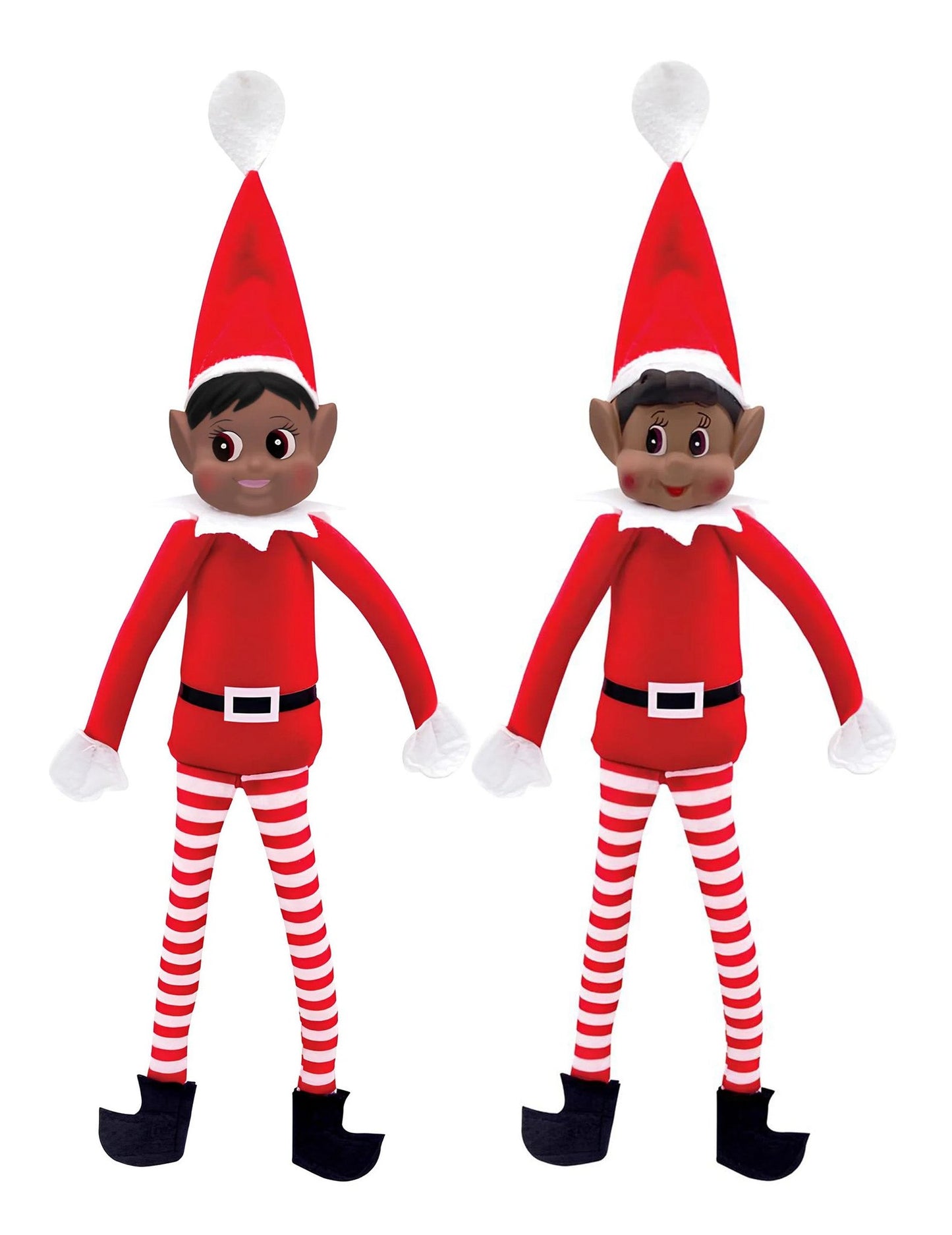 Dupla de duendes natalinos brincalhões Pimpon e Clochette