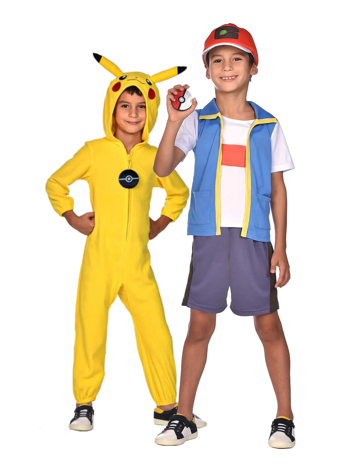 Disfarce de casal Ash e Pikachu Pokemon™ para criança