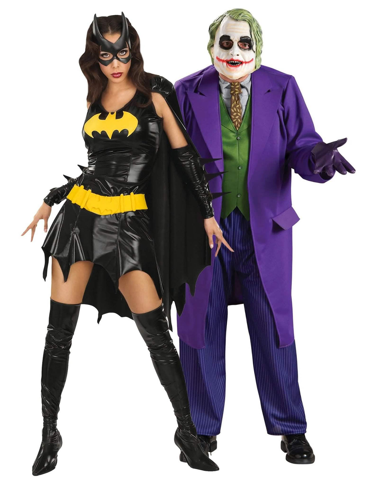 Disfarce de casal Batgirl™ e Joker™ para adulto