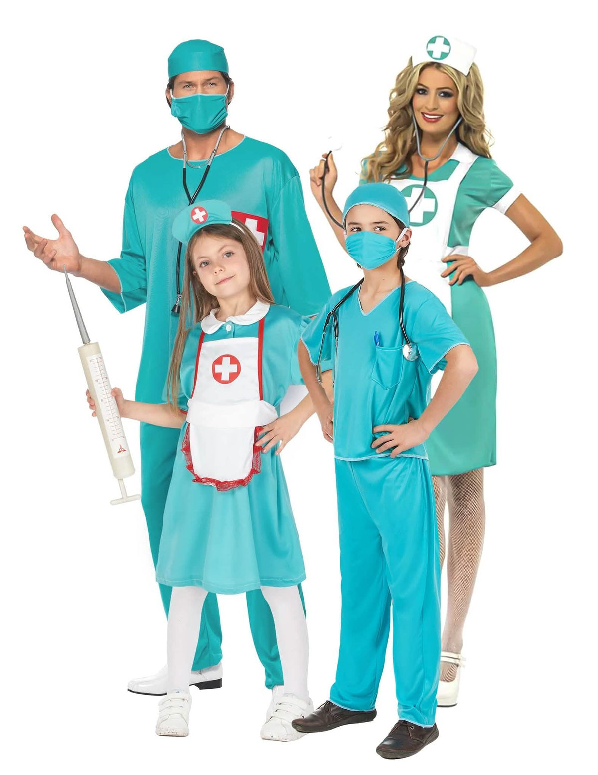 Disfarce família medicos