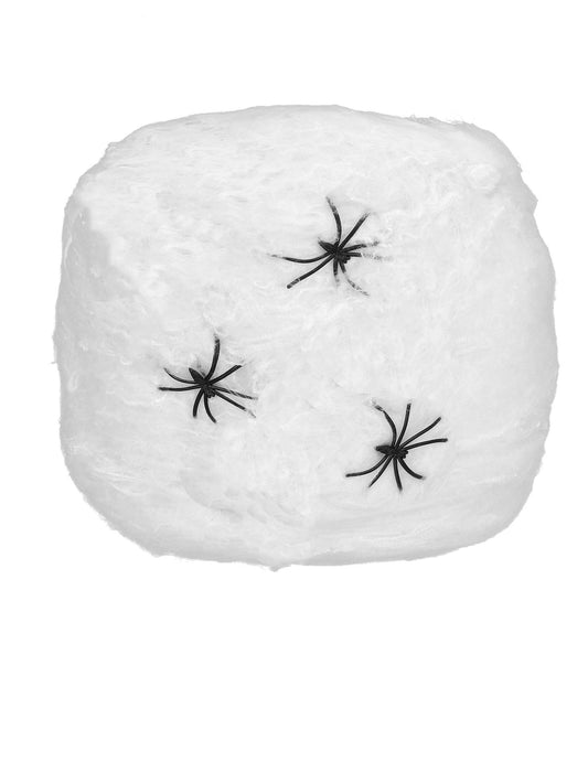 Teia de aranha branca com aranhas 20 g Halloween
