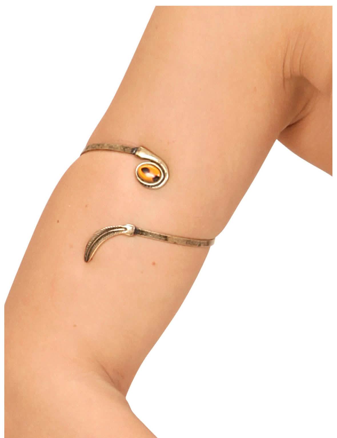 Tour de bras plume para adulto dourado