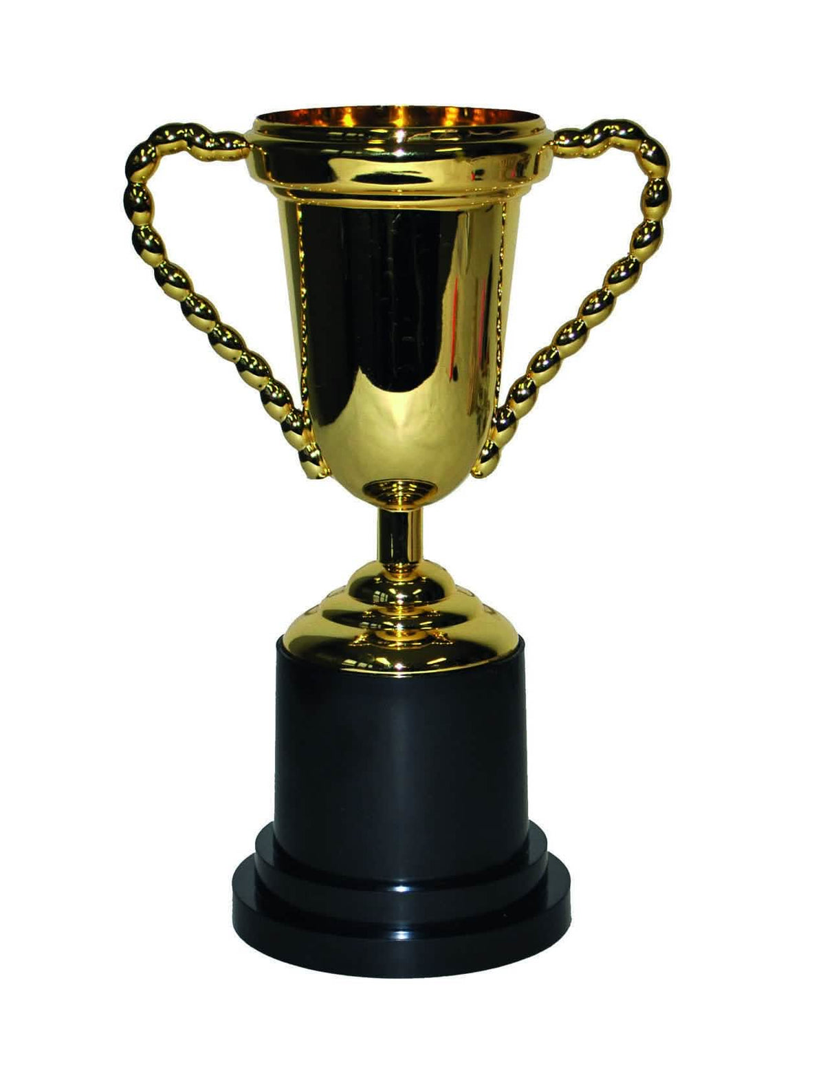Troféu dourado para vencedor dourado com base preta