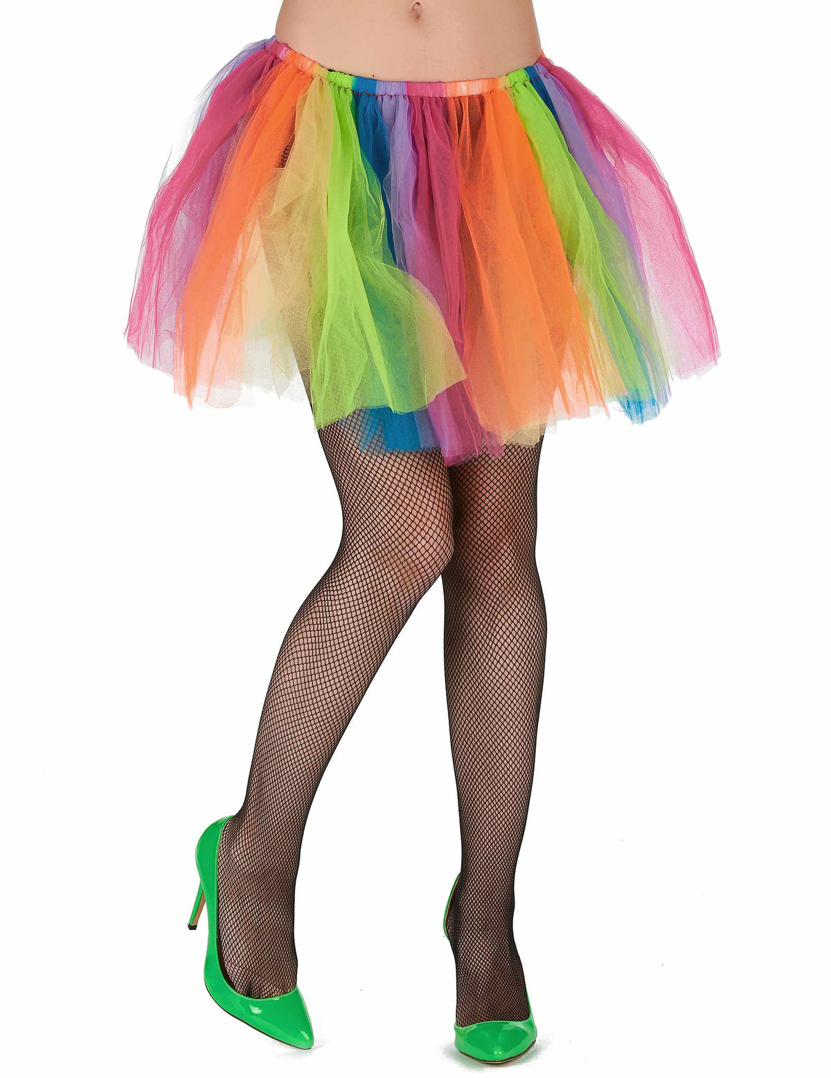 Tutu de tule multicores para adulto arco-íris