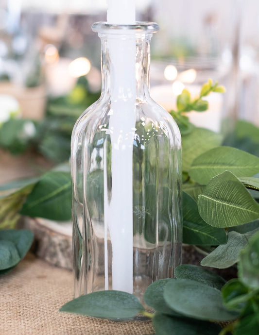 Vaso de vidro 19 cm transparente para decoração